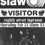 slaw & visitor at the taproom